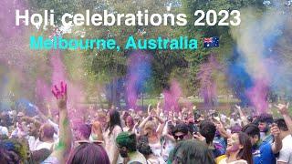 Holi celebrations in Melbourne 2023  Indian Festival of colors#holifestival #australia #melbourne