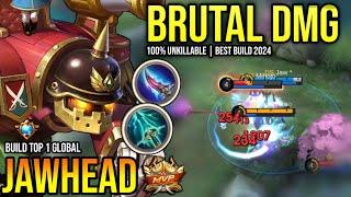 JAWHEAD BEST BUILD 2024  BUILD TOP GLOBAL JAWHEAD GAMEPLAY  MOBILE LEGENDS