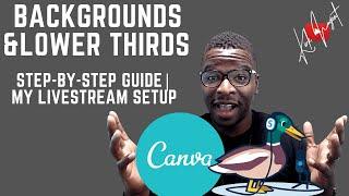 STEP-BY-STEP CUSTOM BACKGROUND AND LOWER THIRDS FOR STREAMYARD USING CANVA  My Livestream Setup