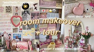 🩰⭐️ULTIMATE AESTHETIC ROOM MAKEOVERTRANSFORMATION + TOUR 2023 *tiktokpinterest- coquette inspired*