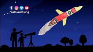 كيف ترسم صاروخ  للمبتدئين صوت انطلاق الصاروخ How to draw a rocket for beginners