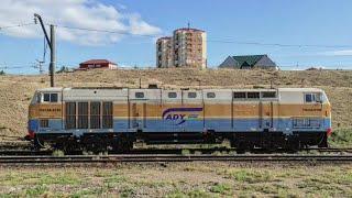  ТЭ33А-0786 + K5LA horn станция Баладжары  TE33A diesel locomotive Azerbaijan railways Baku