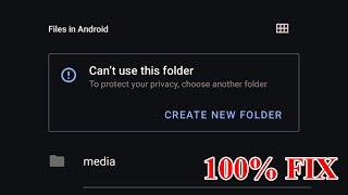 How to fix cant use this folder to protect your privacy