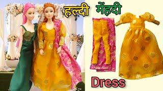 Barbi Doll Clothes For Haldi Mehndi  Dolls Cloth  D Creating