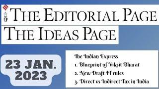 23rd January 2023  Gargi Classes The Indian Express Editorials & Idea Analysis  By R.K. Lata