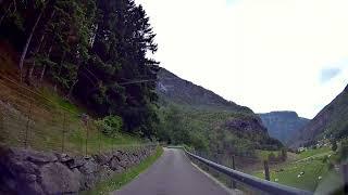 Driving to Cave waterfall alongside the Flambana train Flam  4K