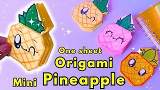 diy origami mini pineapple notebook one sheet of paper mini stationery at home