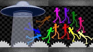 Survival Stickman Race Run From UFO