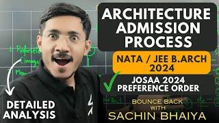Architecture Admission 2024   NATAJEE B.Arch 2024  JoSAA Preference Order 2024  Sachin Prajapat
