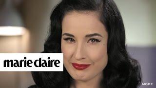 How Dita Von Teese *Really* Applies Her Famous Red Lip