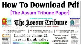 How to Download The Assam Tribune  NewspaperHow to Download Newspaper in Free PdfThe Assam Tribune