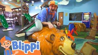 Blippi Visits Kids Time in Las Vegas Indoor Playground  Fun and Educational Videos for Kids @Blippi