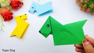 How to Make a Paper Dog  Origami Dog Making  Easy Paper Crafts Step by Step