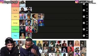 FAVORITE RAPPERS TIER LIST NBA YOUNGBOY LIL DURK ROD WAVE LILWAYNE SNOOP DOGG AND MORE REACTION