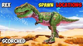 Scorched Earth BEST Rex Spawn LOCATIONS  ARK Survival Ascended ASA