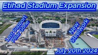 Etihad Stadium Expansion  - 20th July 2024 - Manchester City Fc - latest progress update #bluemoon