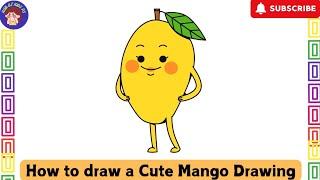 Cute Mango Easy Drawing Easy Mango drawing#drawing #draw #drawingforkids @Hub of kids PS