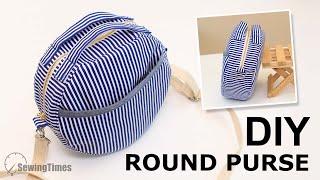 DIY ROUND PURSE BAG  Circle Crossbody Bag Tutorial & Free Pattern sewingtimes