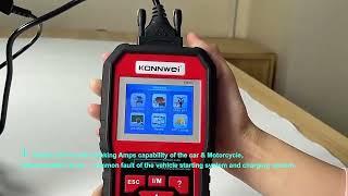 Multifunction KONNWEI KW870 car OBD2 scanner + 6V 12V battery tester