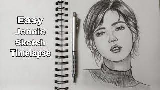 Blackpink Jennie sketch  Timelapse  