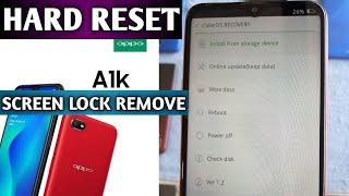 Oppo A1k Hard Reset  Screen Lock Remove  Pattern Lock Remove  Password Remove  CPH 1923