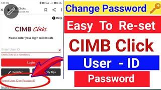 How to reset password CIMB click  Forgot Password CIMB click  Cimb click password Reset Kaise Kare