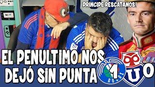 Audax 1 vs. U de Chile 0.  Reacción de hinchas Abuelo e hijo de la U sufren