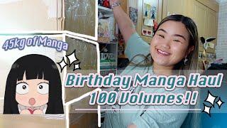 My BIGGEST Birthday Manga Haul EVER & Unboxing 100 Volumes ‿  45KG of Manga & 10% OFF too