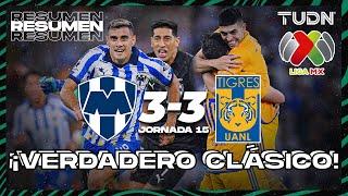 Resumen y goles  Monterrey 3-3 Tigres  CL2024 - Liga Mx J15  TUDN