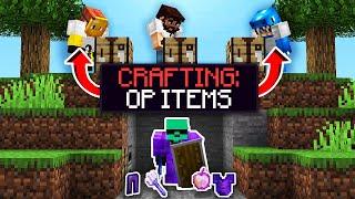 Minecraft Manhunt But Hunters Crafting Gives ME OP Items...