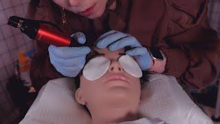 ASMR Microblading Your Eyebrows  Perfectionist Measuring & Color Matching