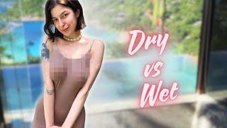 4K WET vs DRY  See-Through Try On Haul with Vlada