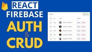 React Firebase Tutorial  AUTH - CRUD - Image Upload