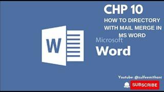 How to directory with Mail Merge #youtube #msword #msoffice #trending #pakistan #today