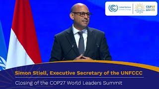 Simon Stiell UN Climate Change Executive Secretary  COP27 Closing Plenary