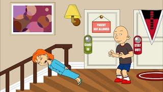 Classic Caillou push Rosie down the stairsGrounded