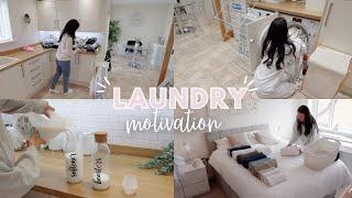 laundry motivation  clean with me
