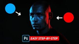 Simple Way To Apply a DUAL LIGHTING Effect In Photoshop