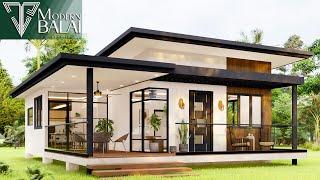 Simple House Design 3-Bedroom Small Farmhouse Idea  9x11 Meters