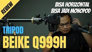 Review Tripod Multi Fungsi dari Beike Q999H  QZSD999H Bisa Horizontal  Flat Lay  dan Monopod