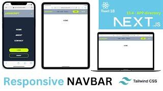 Next JS Responsive Navbar using tailwind CSS