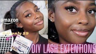 amazon beginners diy lash extensions at home how to layer lash clusters