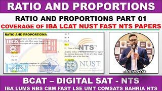 RATIO AND PROPORTIONS  WORD PROBLEMS RATIO AND PROPORTIONS PART 01  BCAT MATHS  SAT LCAT MATHS 