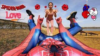 SPIDER-MAN VS TOTALLY CRAZY GIRL IN LOVE  Funny ParkourPOV Spider-Man