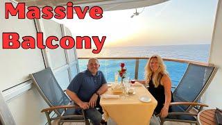 Caribbean Princess Aft Balcony Tour and Review Baja 748 I Massive Balcony