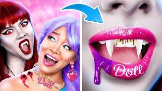 From Doll to Vampire for My Crush ‍️ Crazy Doll Hacks Extreme Makeover with TikTok Gadgets