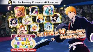 BEST CHARACTERS TO PICK 9TH ANNIVERSARY CHOOSE A 6 SUMMON Bleach Brave Souls