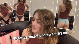 VICTORIAS SECRET  PANTY TRY ON HAUL JOIN THE NO BRA CLUB