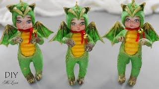  ДРАКОН  ВАТНАЯ ЕЛОЧНАЯ ИГРУШКА  Dragon 