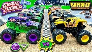 Toy Diecast Monster Truck Racing Tournament  Spin Master Monster Jam Grave Digger  MAXD